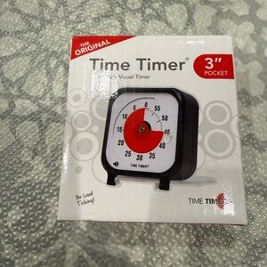 AMAZING TIME TIMER: 3” 60 Minute Visual Timer; RED ELAPSED TIME